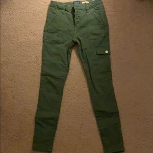ankle skinny army green jeans
